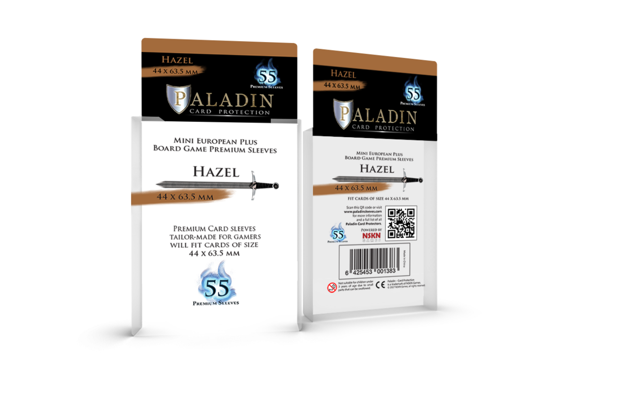 55  Paladin Hazel Card Sleeves 44 x 63,5mm (HAZ-CLR)