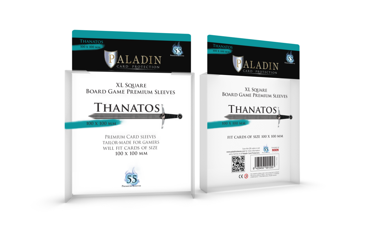 55  Paladin Thanatos Card Sleeves 100 x 100mm (THN-CLR)