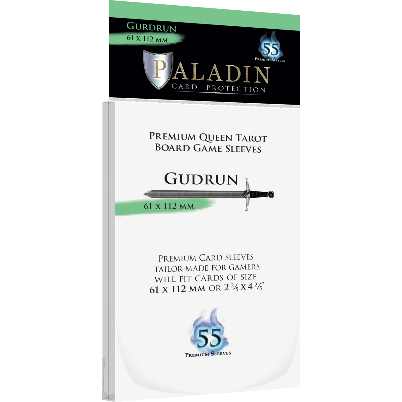 55  Paladin Gudrun Card Sleeves 61 x 112mm (GUD-CLR)