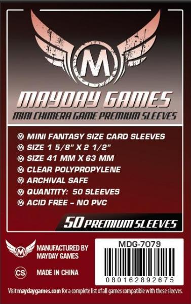 Mayday Premium Mini Chimera 50 Card Sleeves 43mm x 65mm (MDG7079)